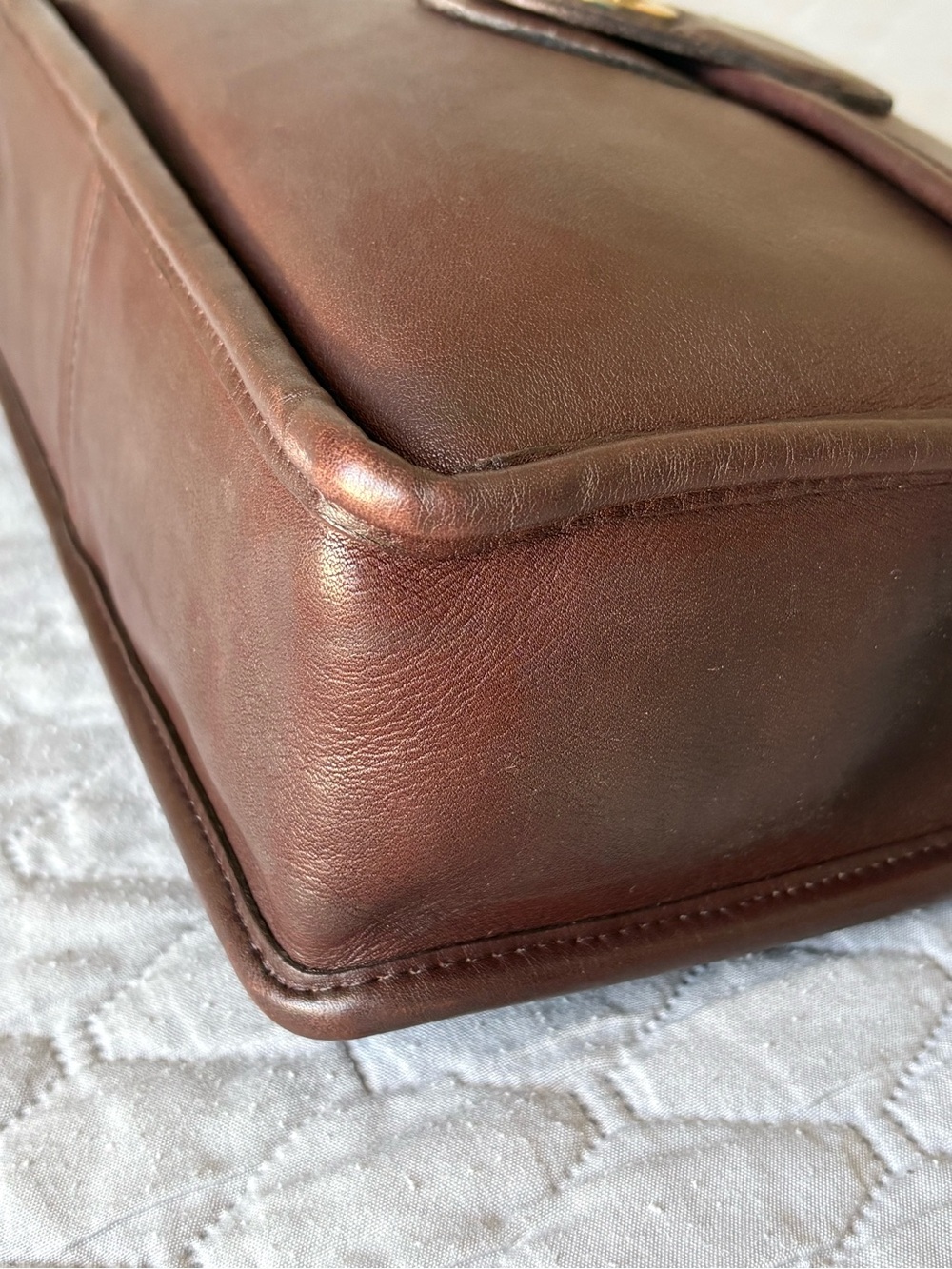 Vintage Coach Willis Mahogany Brown Leather Crossbody Satchel Crossbody - Picture 5 of 16